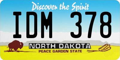 ND license plate IDM378