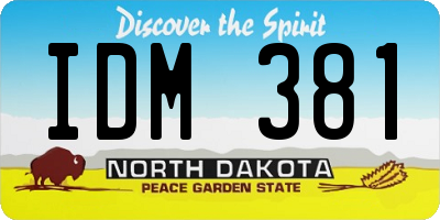 ND license plate IDM381