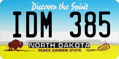 ND license plate IDM385