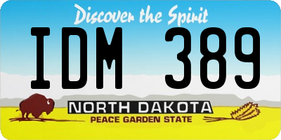 ND license plate IDM389