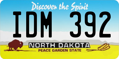 ND license plate IDM392