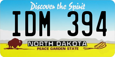 ND license plate IDM394