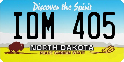 ND license plate IDM405