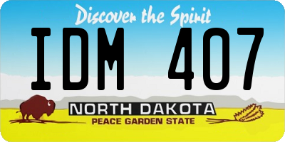 ND license plate IDM407