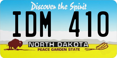 ND license plate IDM410