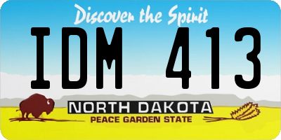 ND license plate IDM413
