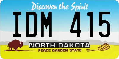 ND license plate IDM415