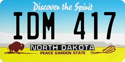 ND license plate IDM417