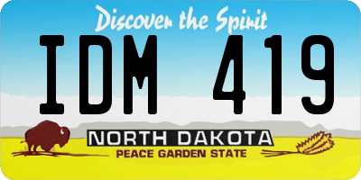 ND license plate IDM419