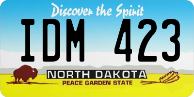 ND license plate IDM423