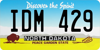 ND license plate IDM429