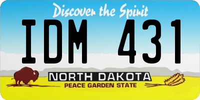 ND license plate IDM431