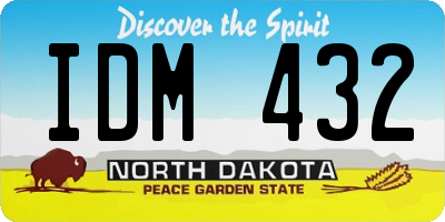 ND license plate IDM432