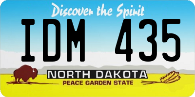 ND license plate IDM435