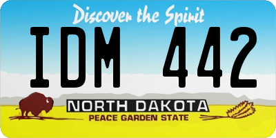 ND license plate IDM442