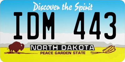 ND license plate IDM443