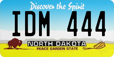 ND license plate IDM444