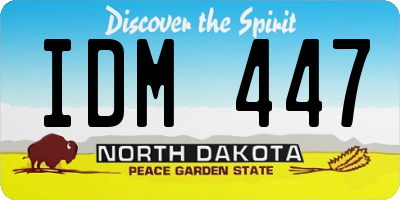 ND license plate IDM447