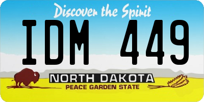 ND license plate IDM449
