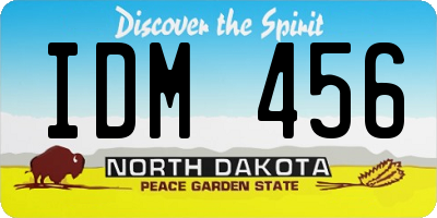 ND license plate IDM456