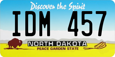 ND license plate IDM457