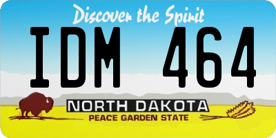 ND license plate IDM464