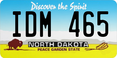ND license plate IDM465