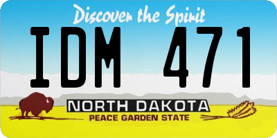 ND license plate IDM471
