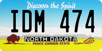 ND license plate IDM474