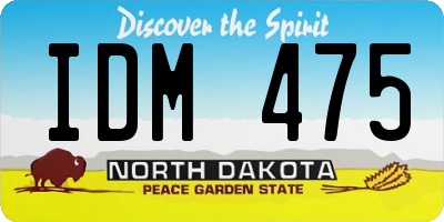 ND license plate IDM475