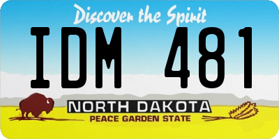 ND license plate IDM481