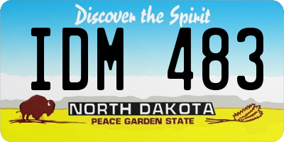ND license plate IDM483