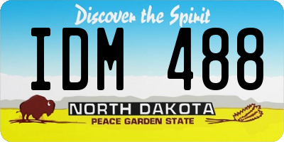 ND license plate IDM488