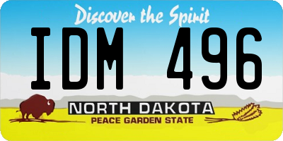 ND license plate IDM496