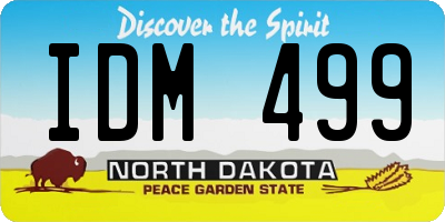 ND license plate IDM499