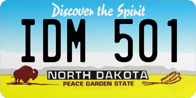 ND license plate IDM501