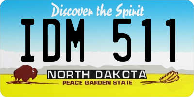 ND license plate IDM511