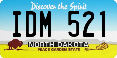 ND license plate IDM521