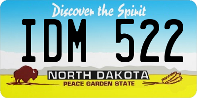 ND license plate IDM522