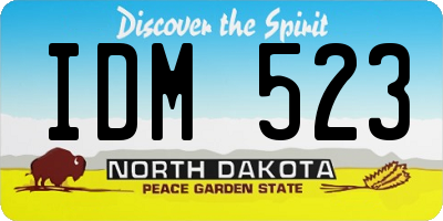 ND license plate IDM523