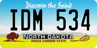 ND license plate IDM534