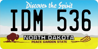 ND license plate IDM536