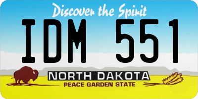 ND license plate IDM551