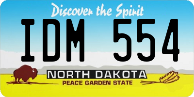 ND license plate IDM554