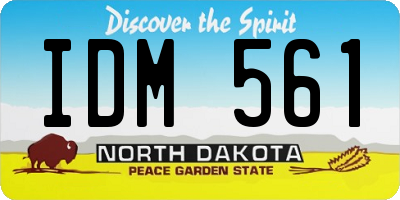 ND license plate IDM561