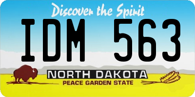 ND license plate IDM563