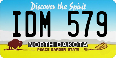 ND license plate IDM579