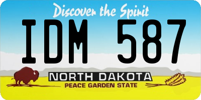 ND license plate IDM587