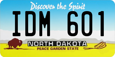 ND license plate IDM601