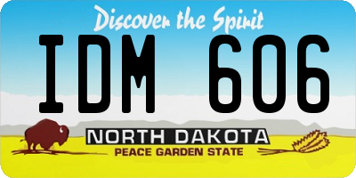 ND license plate IDM606